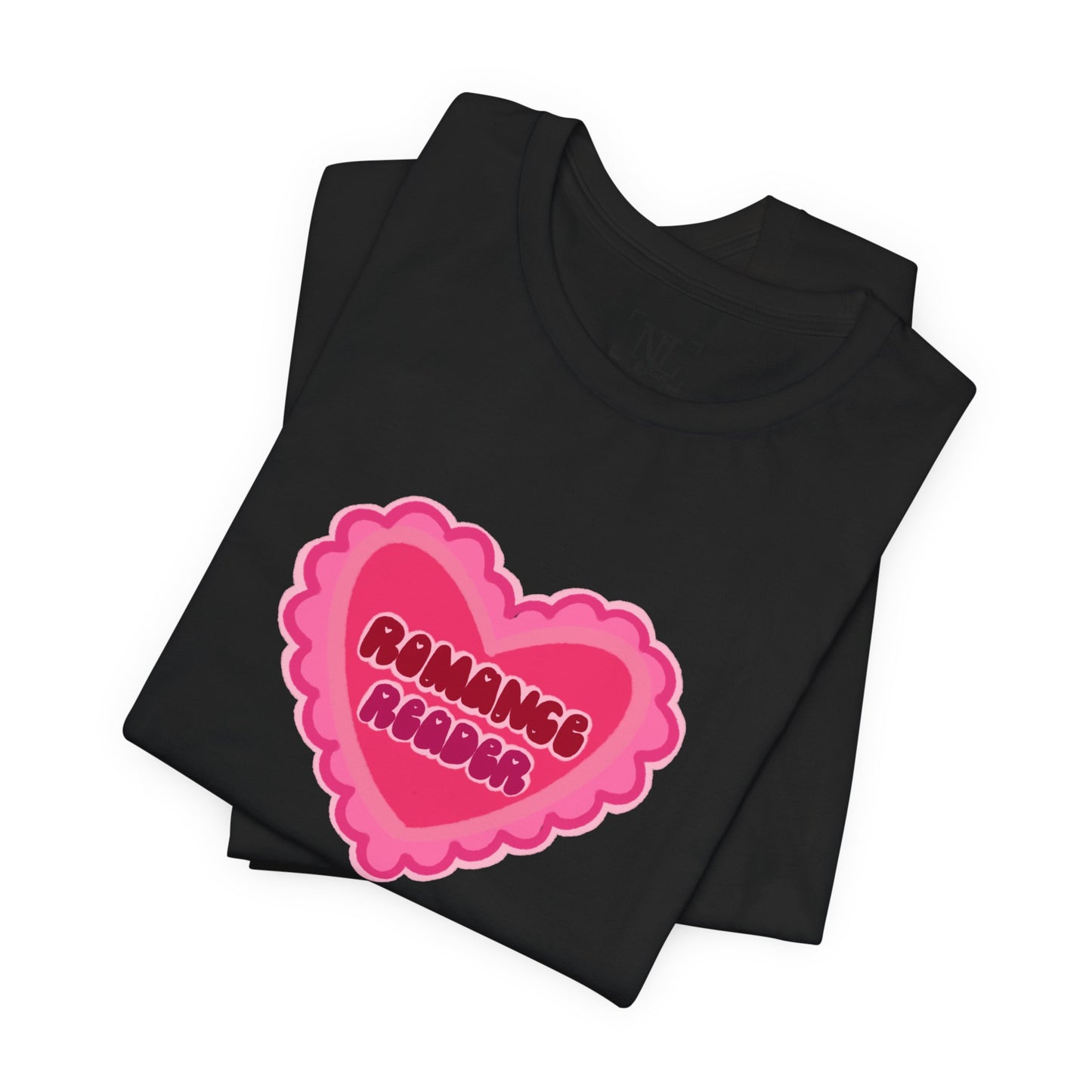 Romance Reader Heart Logo — Bookish Tee