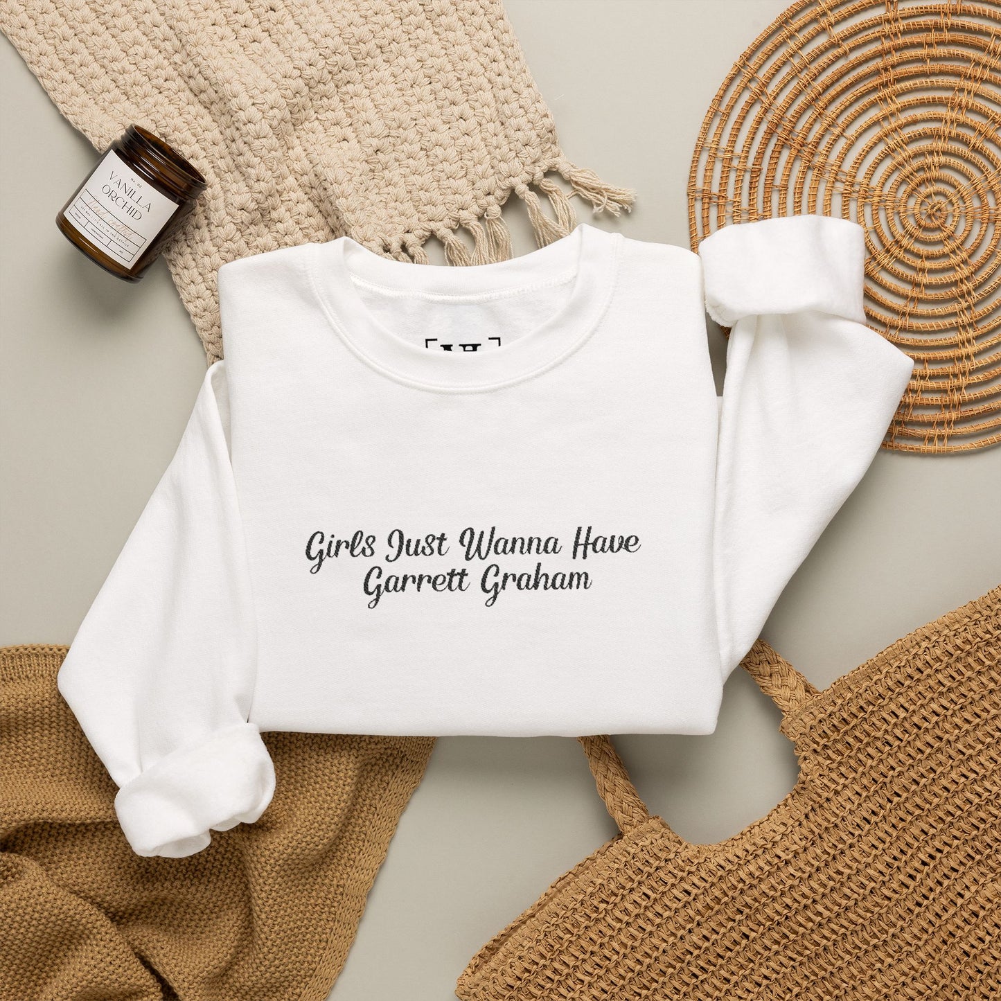 Girls Just Wanna Have Garrett Graham - Hockey Romance Inspired Embroidered Sweatshirt