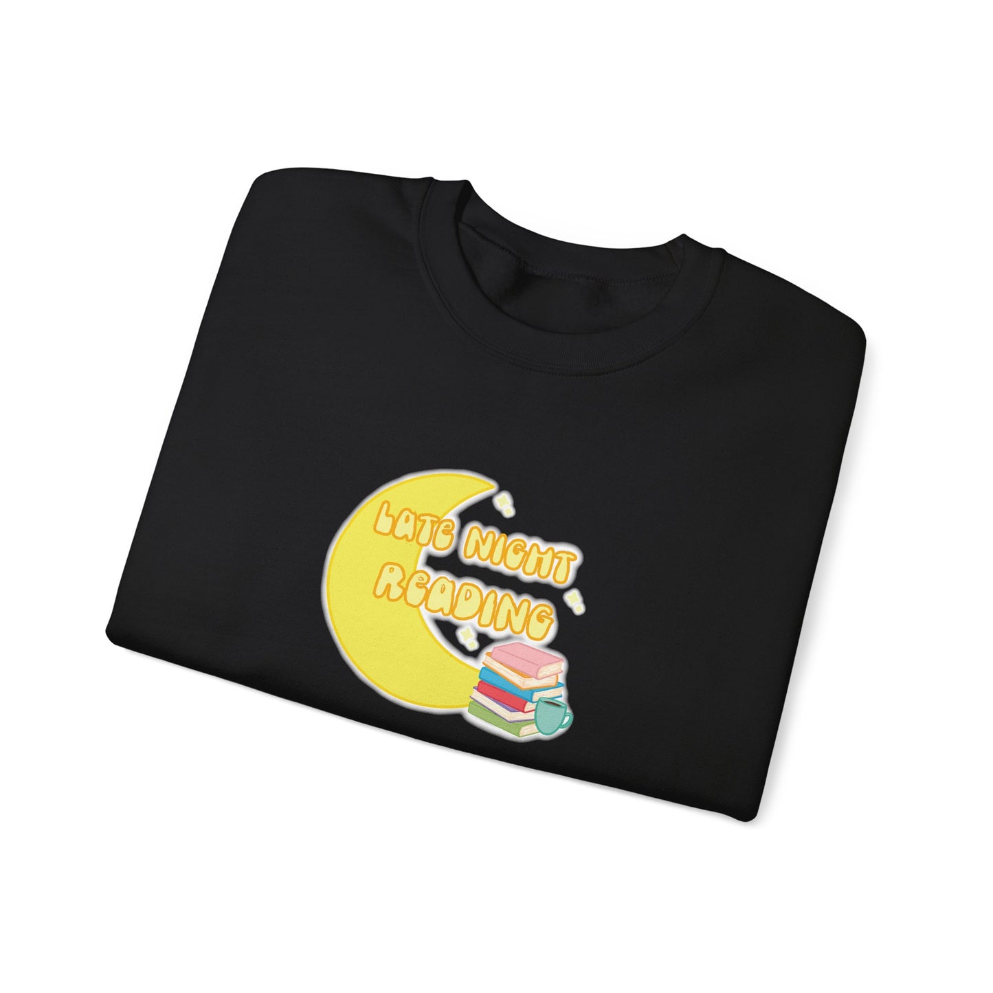 "Late Night Reading" - Cozy Crewneck Heavy Blend Sweatshirt