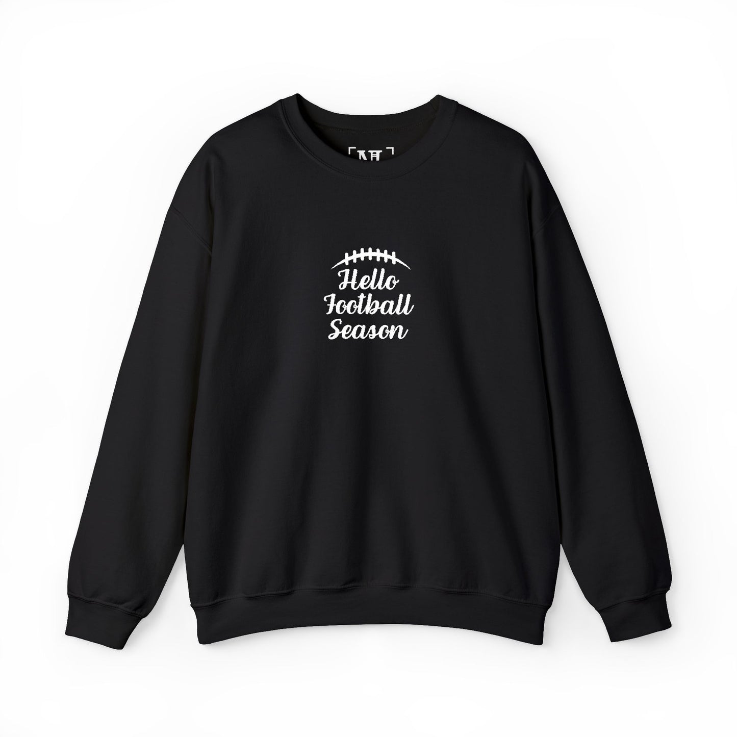 Hello Football Season Sweatshirt — Cozy Game Day Crewneck (White Text)