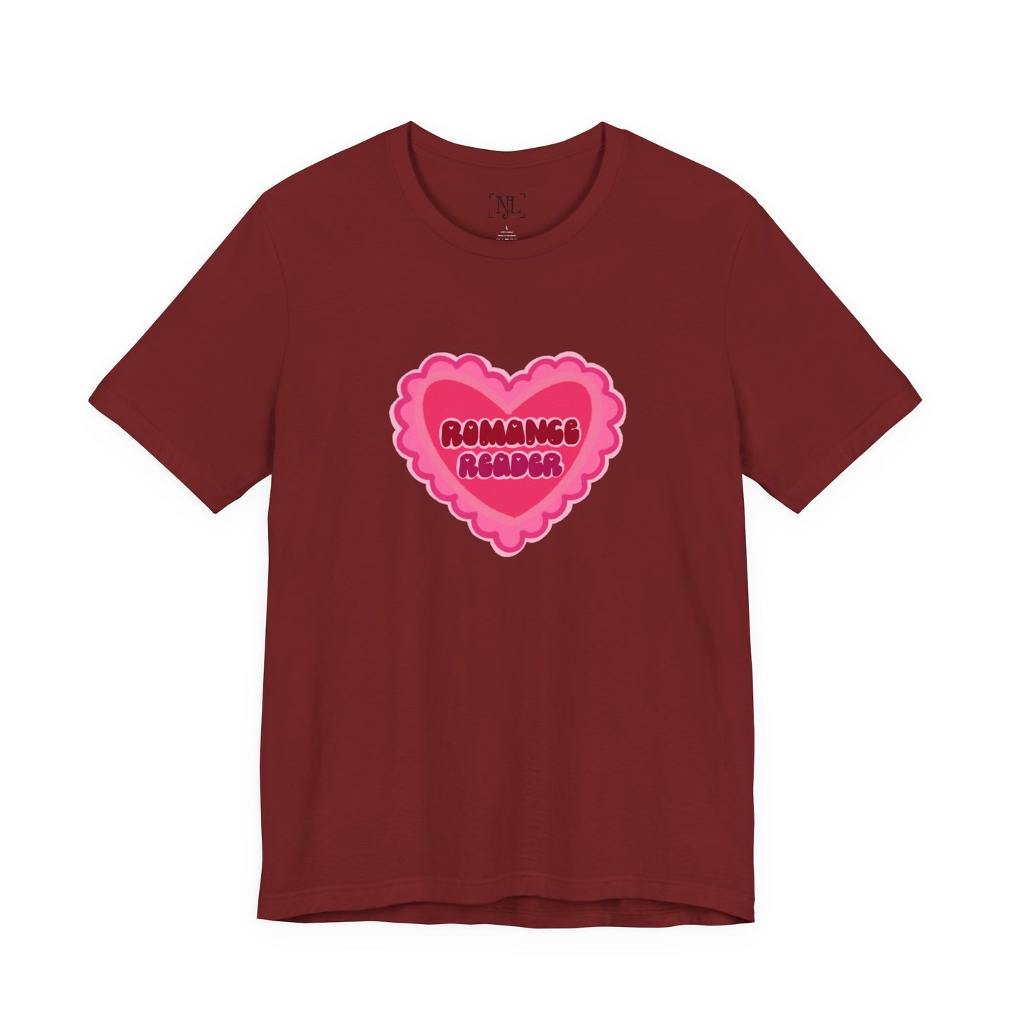 Romance Reader Heart Logo — Bookish Tee