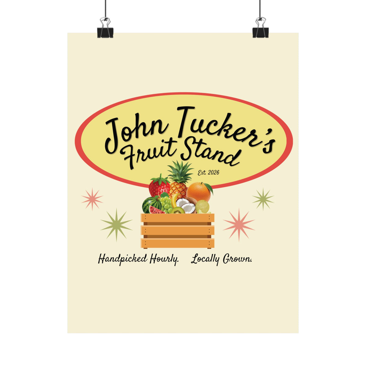John Tucker's Fruit Stand - Hockey Romance Inspired Wall Art