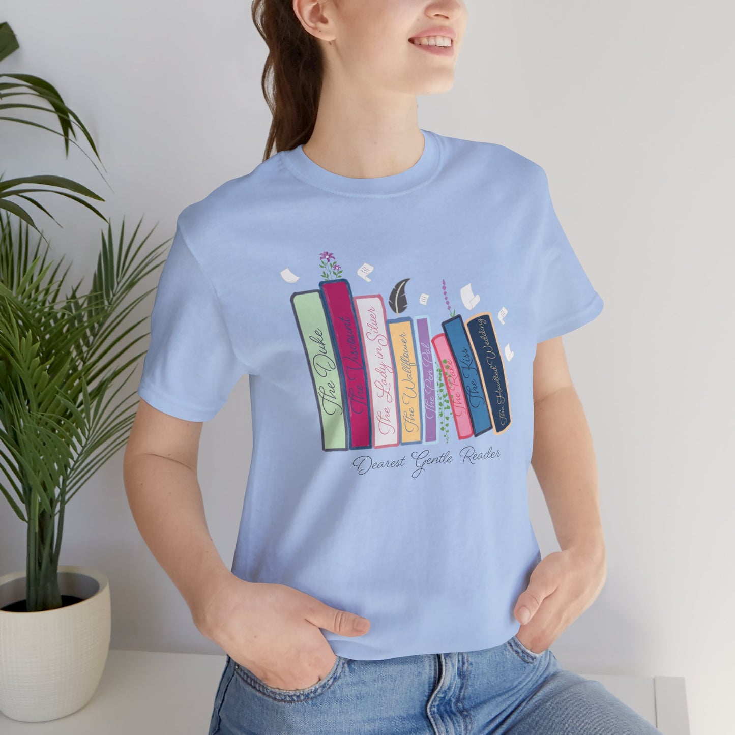 Dearest Gentle Reader Book Stack - Regency Romance Inspired Tee