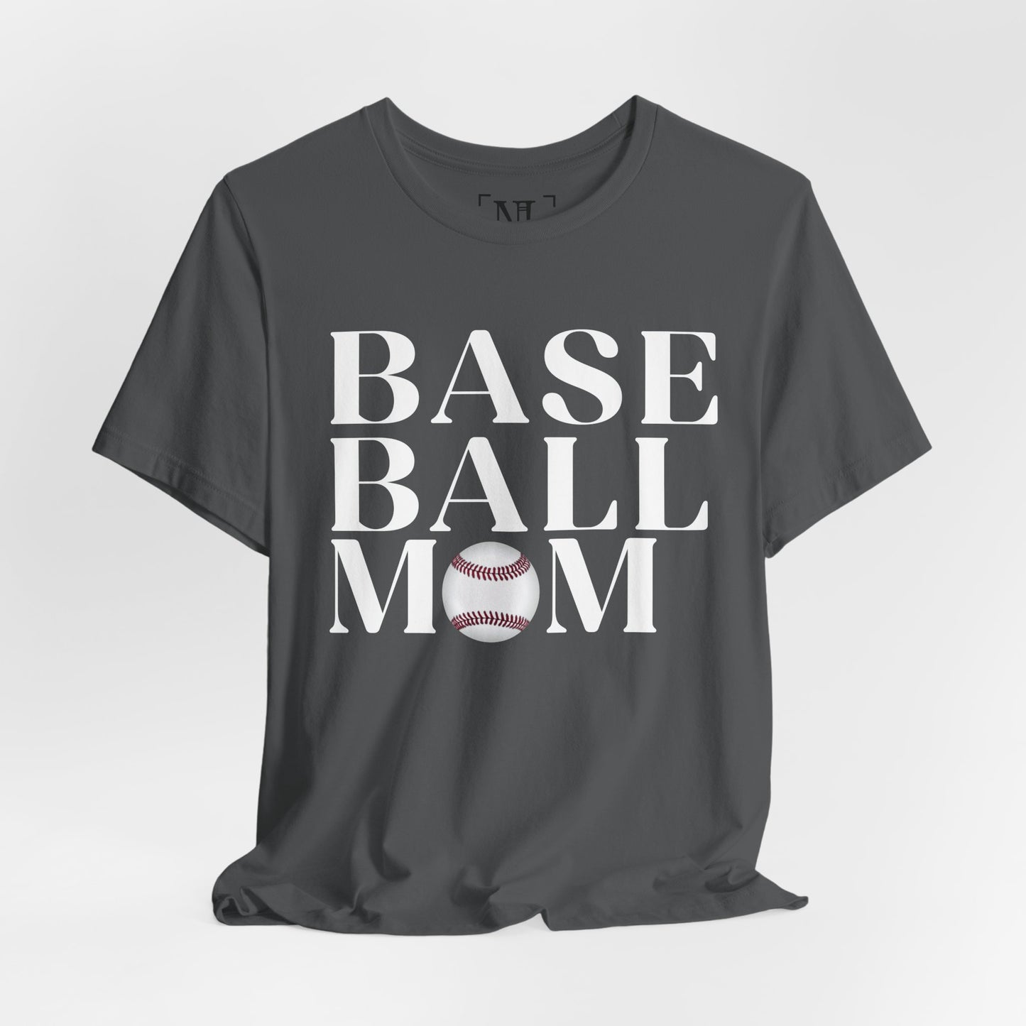 Baseball Mom T-Shirt – Retro Script with Baseball Graphic