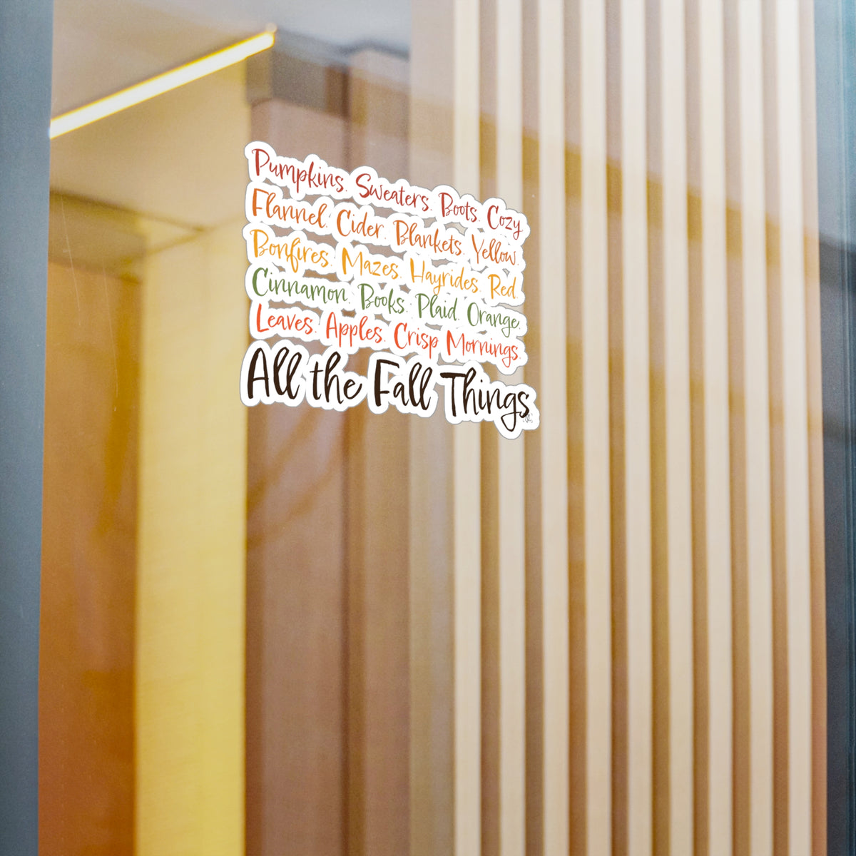 "All the Fall Things" Kiss-Cut Vinyl Decals
