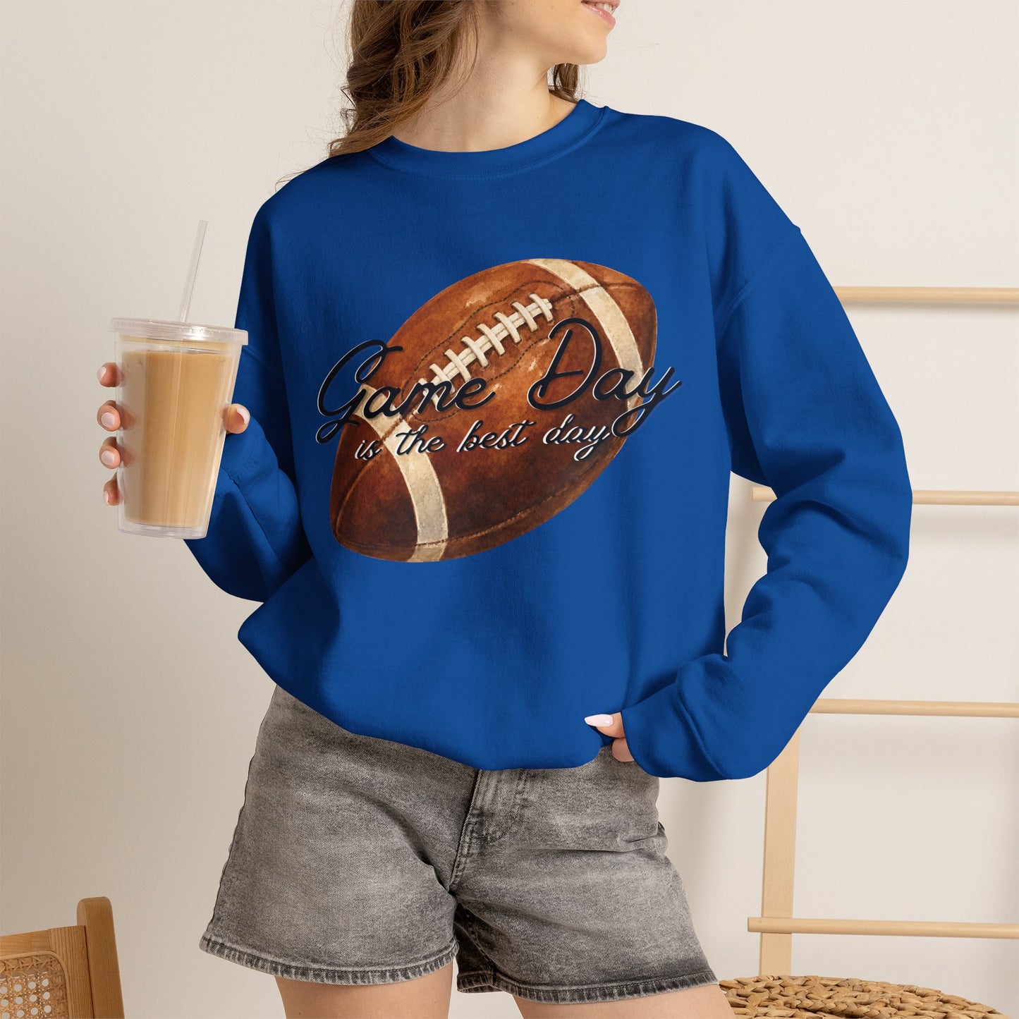Game Day Is The Best Day Football Crewneck Sweatshirt
