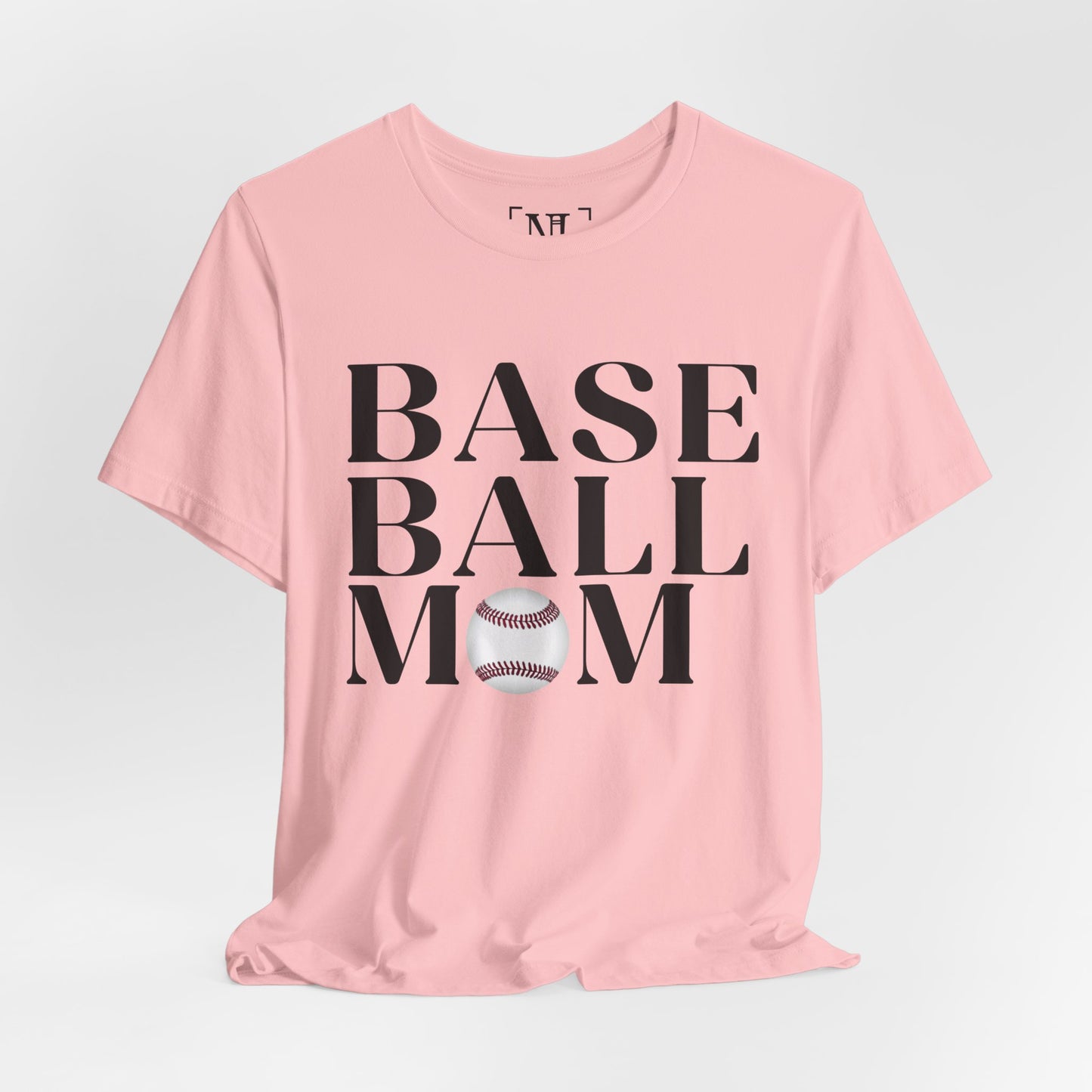 Baseball Mom T-Shirt – Retro Script with Baseball Graphic