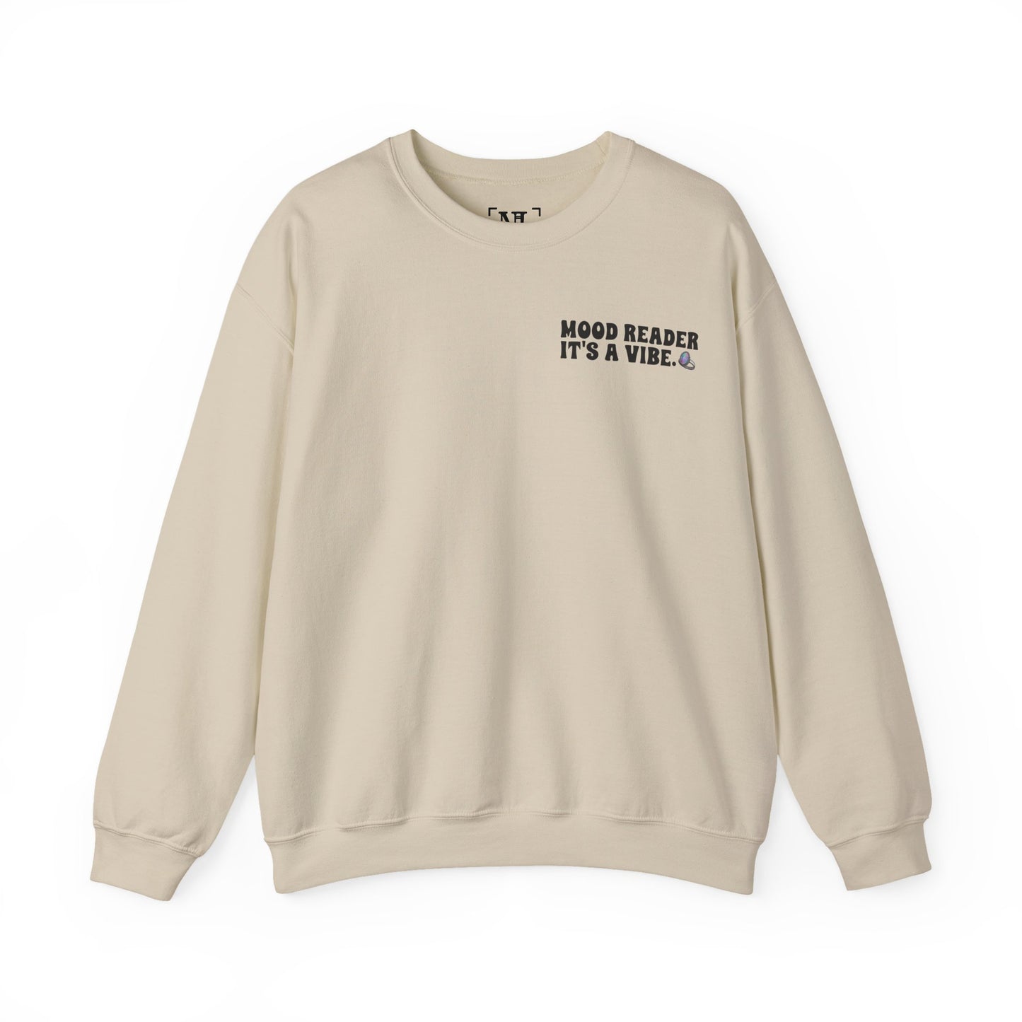 "Mood Reader It's a Vibe" - Cozy Bookish Graphic Sweatshirt (Black Text)