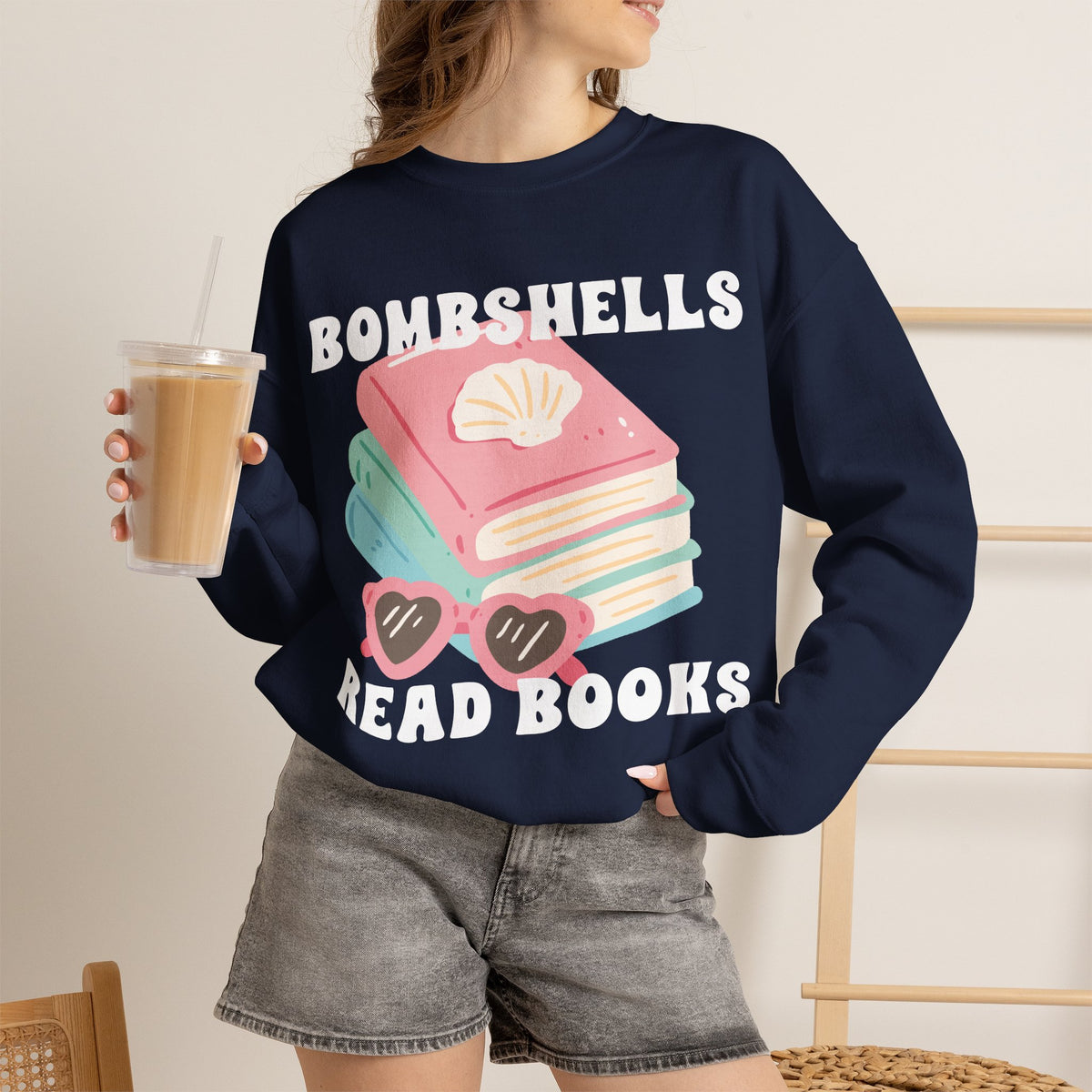 Bombshells Read Books - Bookish Villa Inspired Sweatshirt (White Text)