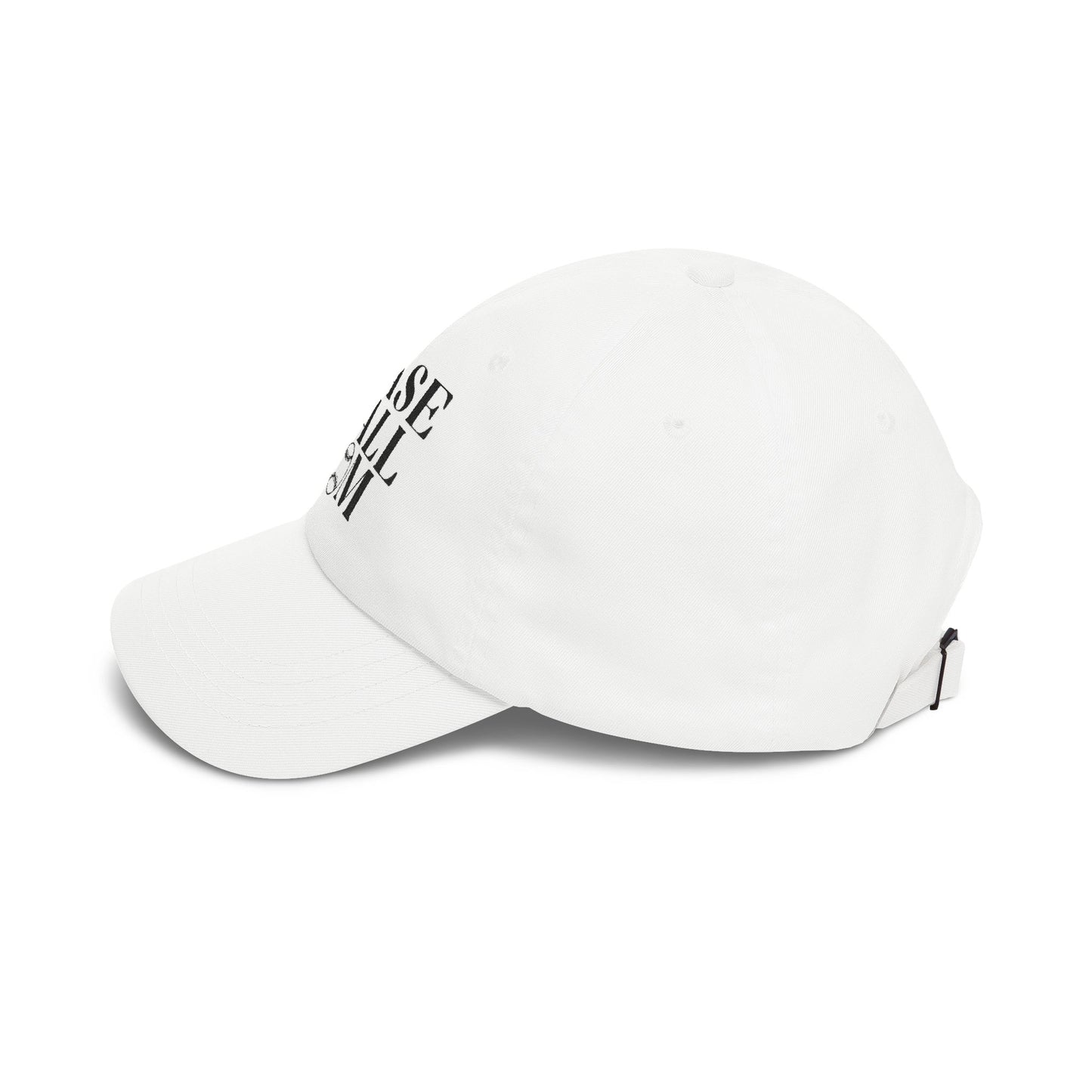 Baseball Mom Dad Cap — Distressed Black Text Embroidered Baseball Mom Hat