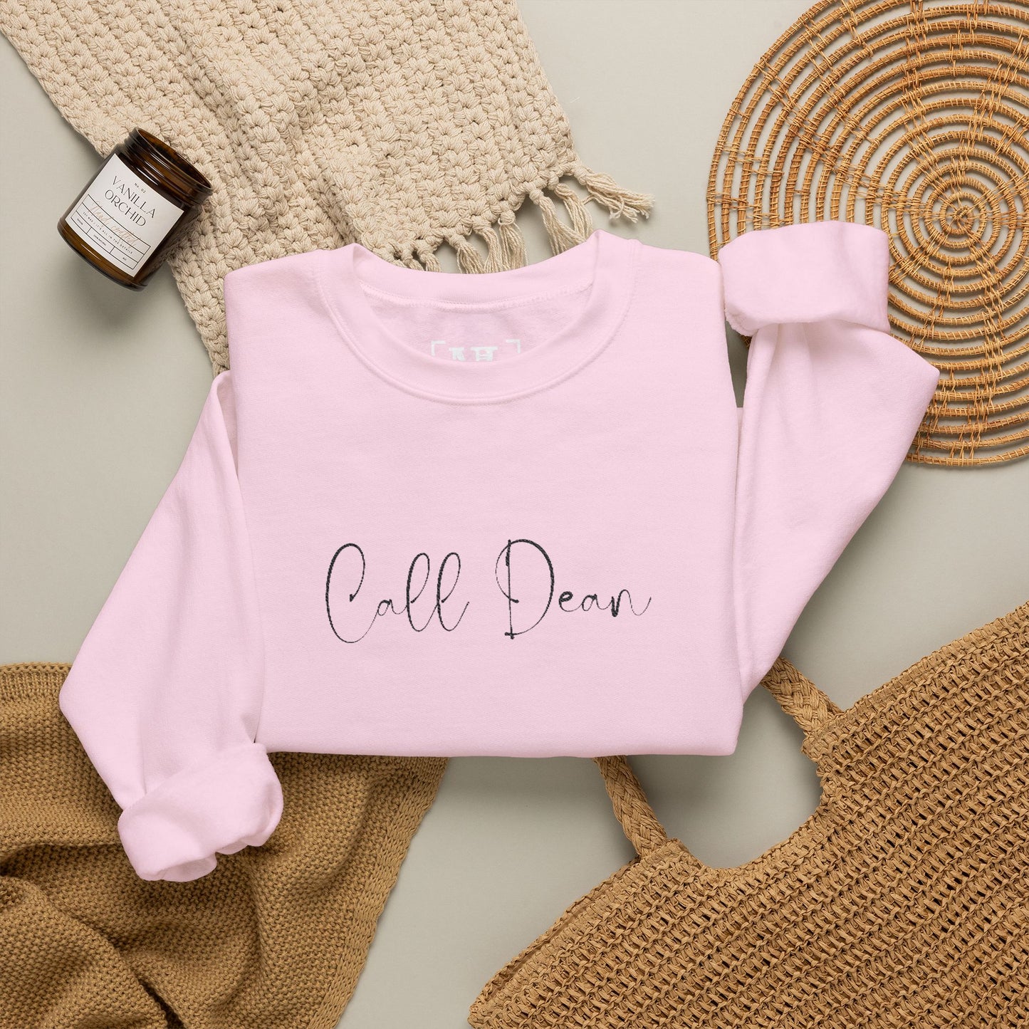 Call Dean - Hockey Romance Inspired Embroidered Sweatshirt