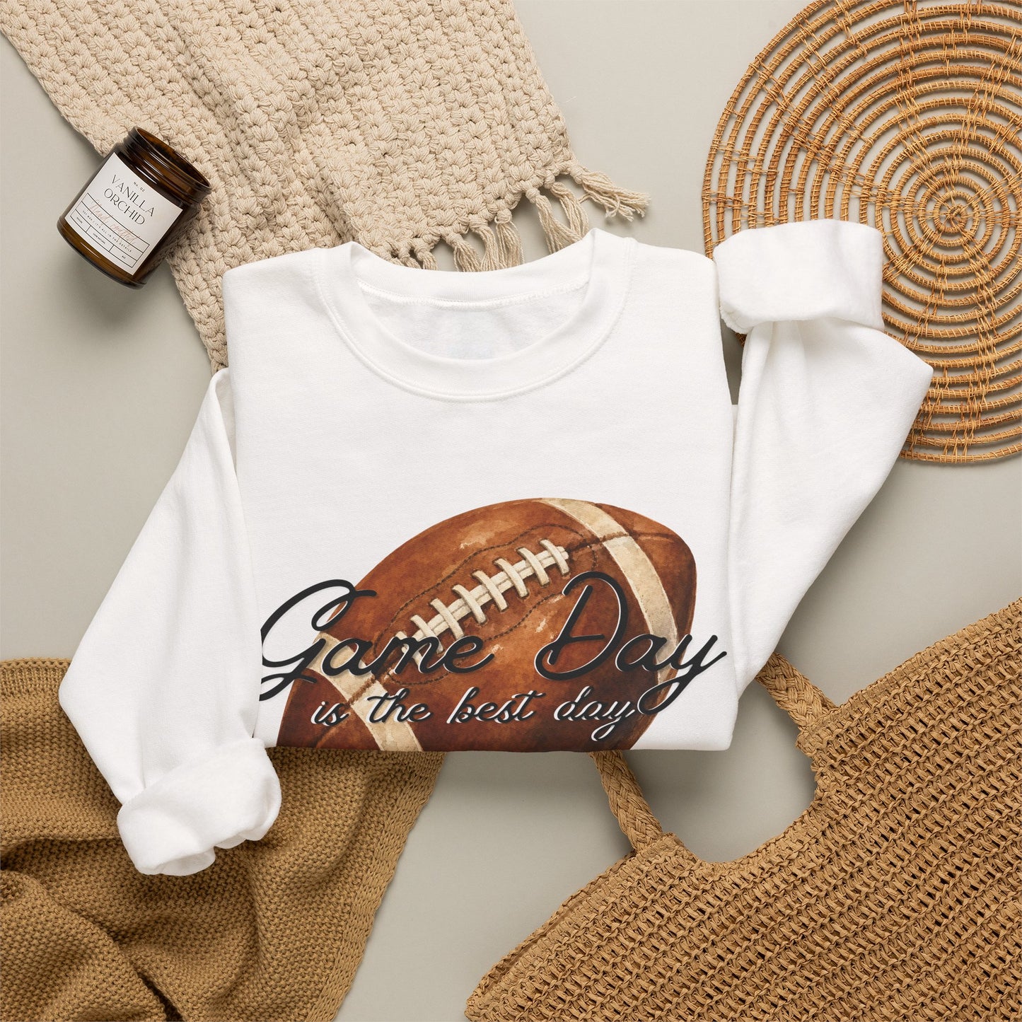 Game Day Is The Best Day Football Crewneck Sweatshirt