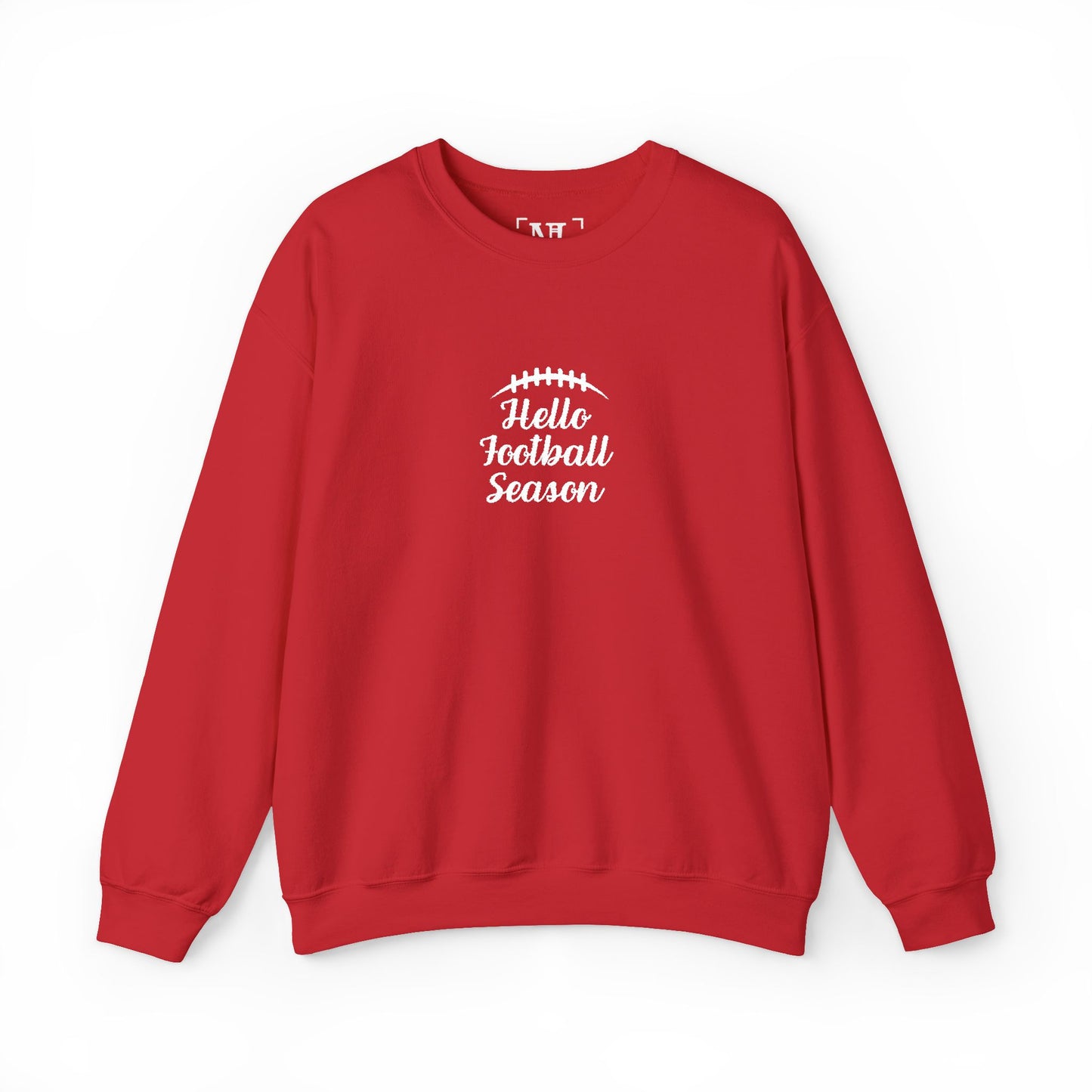 Hello Football Season Sweatshirt — Cozy Game Day Crewneck (White Text)