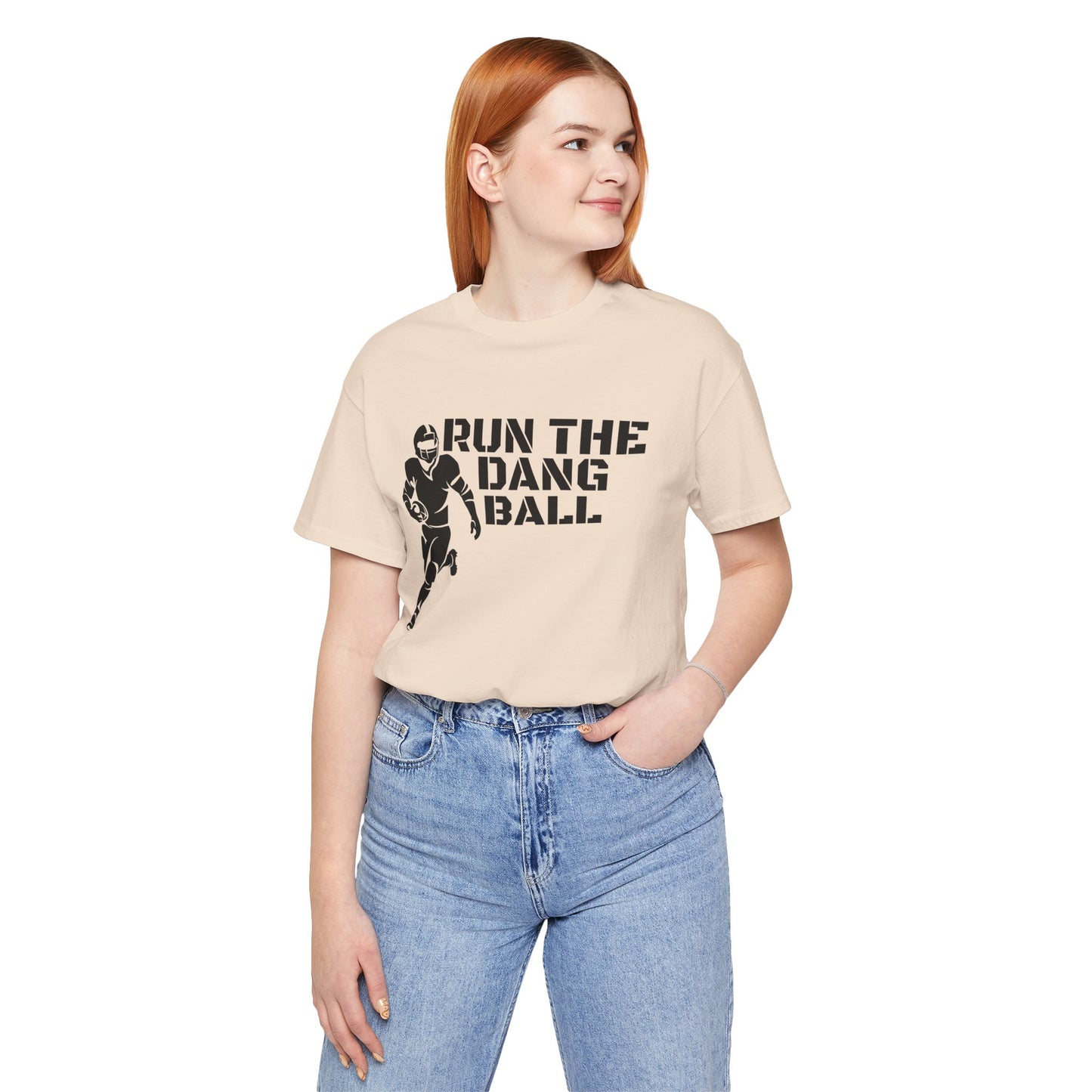 Run the Dang Ball T-Shirt — Football Player Graphic Tee