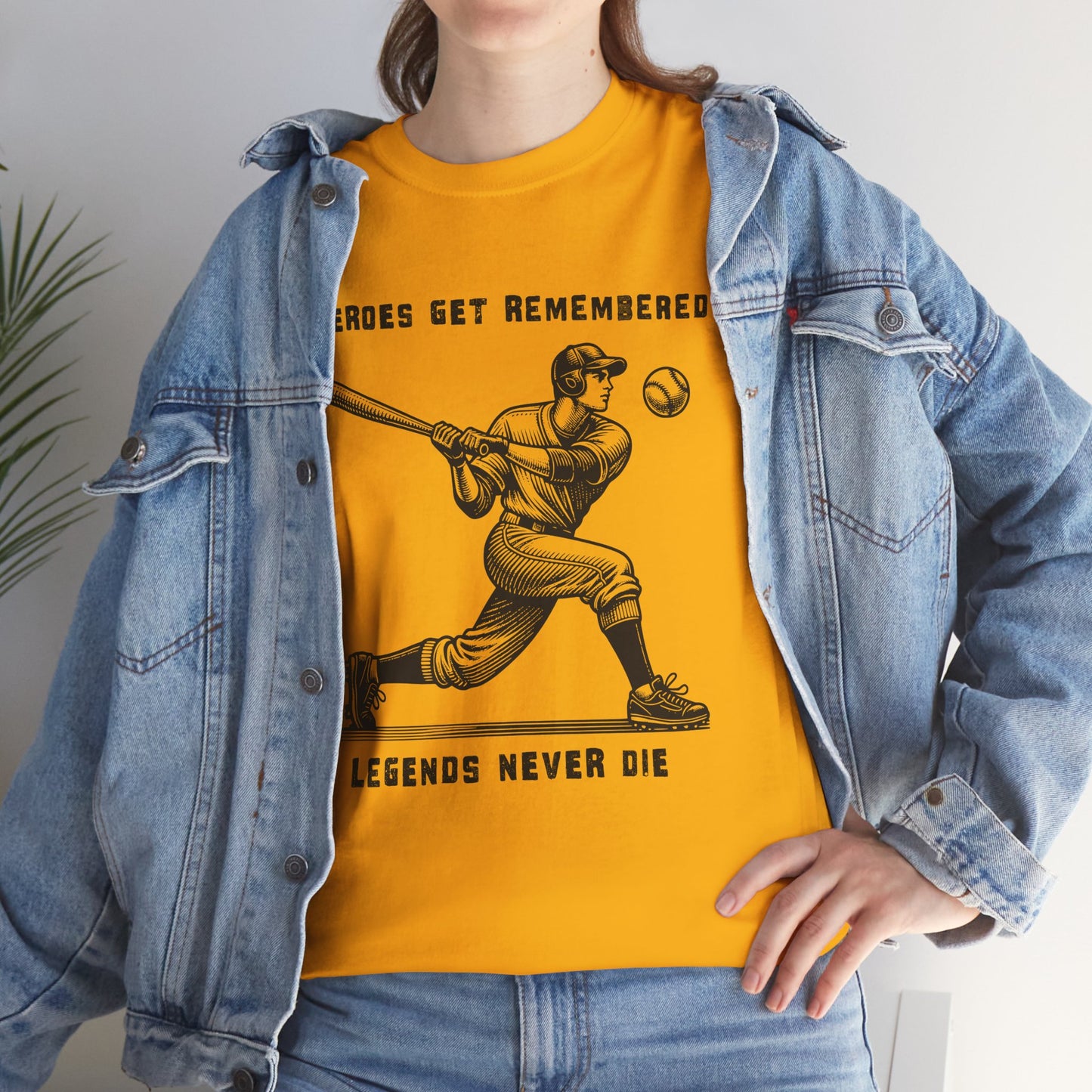 Baseball Legends T‑Shirt — "Heroes Get Remembered, Legends Never Die" Tribute Tee