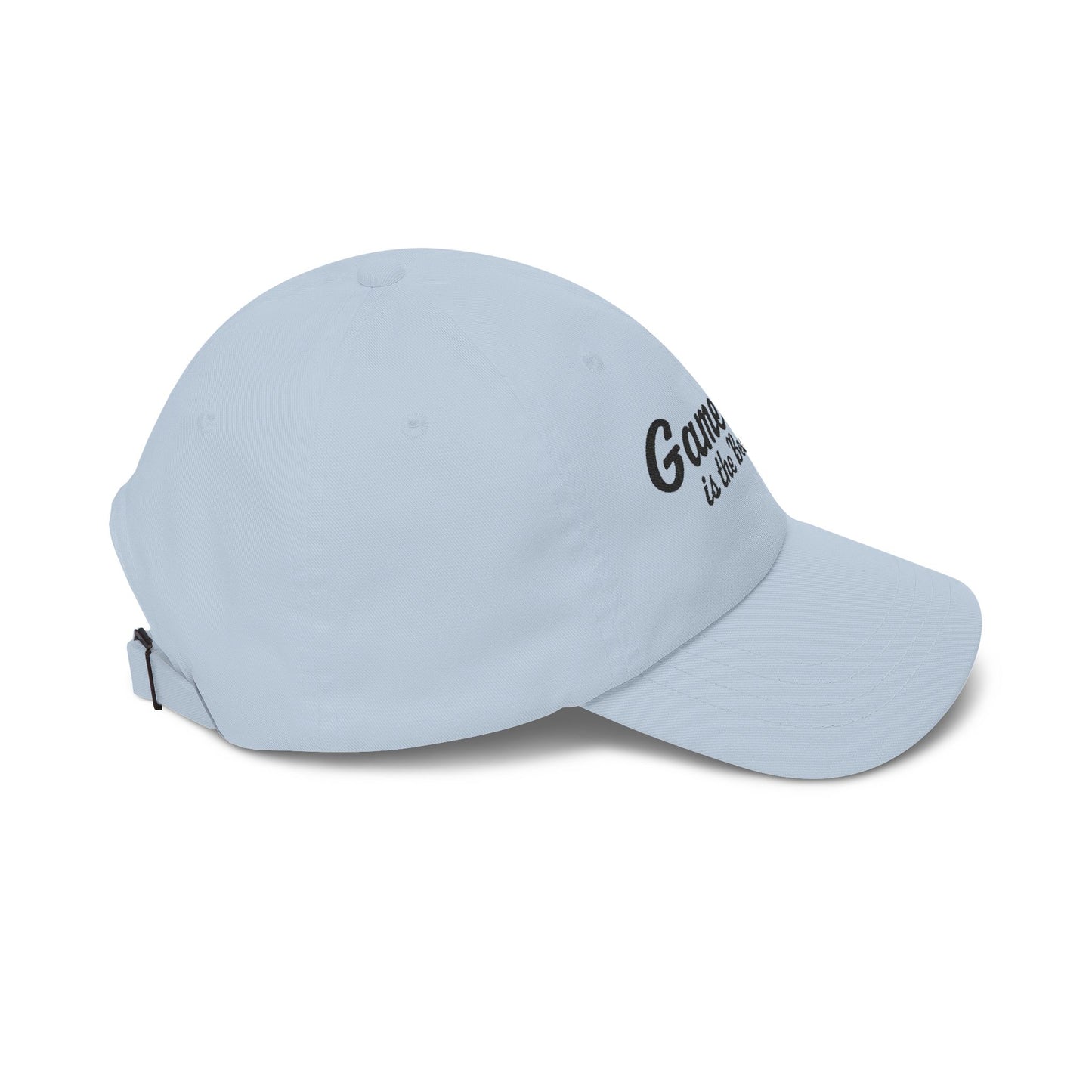 Baseball Hat "Game Day is the Best Day!" Black Text Embroidered